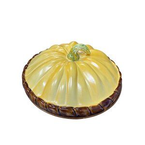 Portuguese Majolica Pumpkin Tureen Covered Hand painted dish SKU 9642